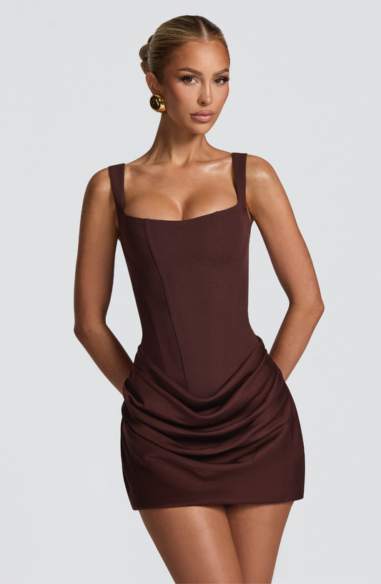 Valeria™ | Mini Abito Sculpting con Corsetto e Drappeggio Morbido