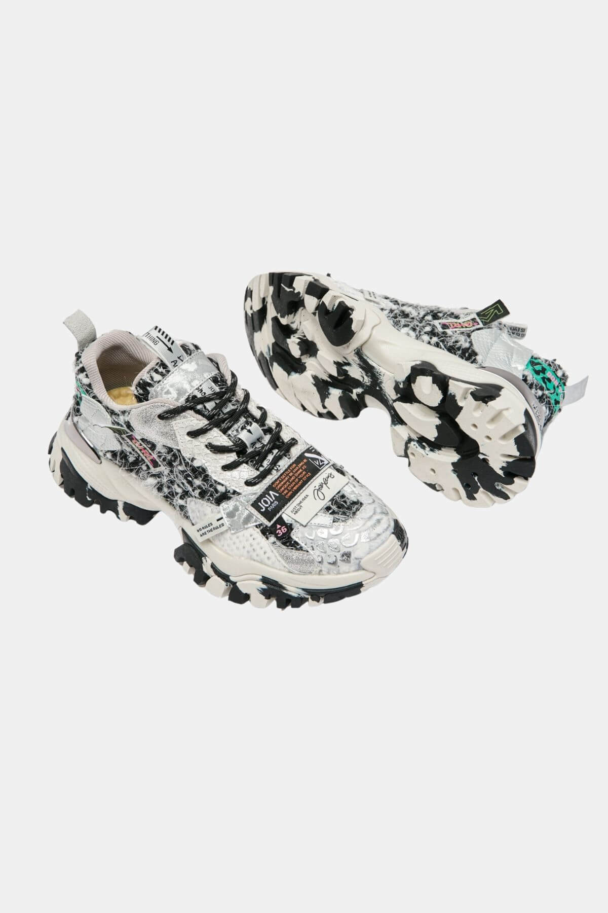 Sneakers Label Bianco e Nero