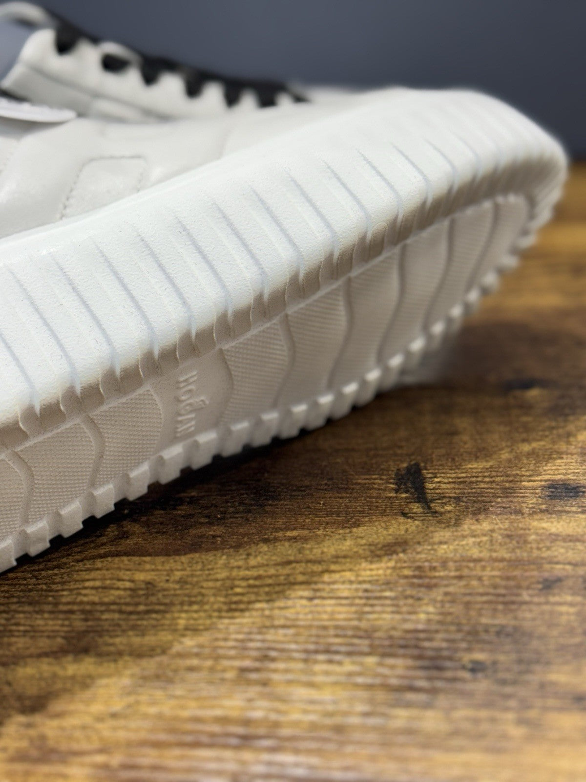 Hogan H Stripes Sneaker Pelle Bianca Zeppa