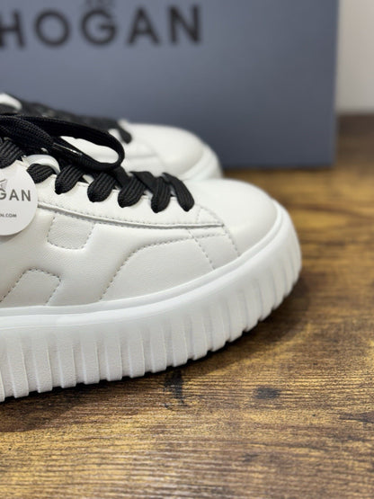 Hogan H Stripes Sneaker Pelle Bianca Zeppa
