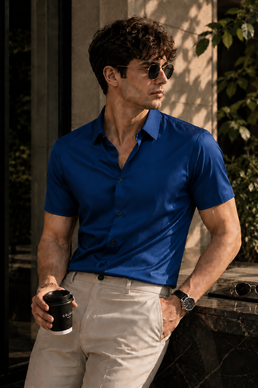 Federico Camicia Corta Uomo