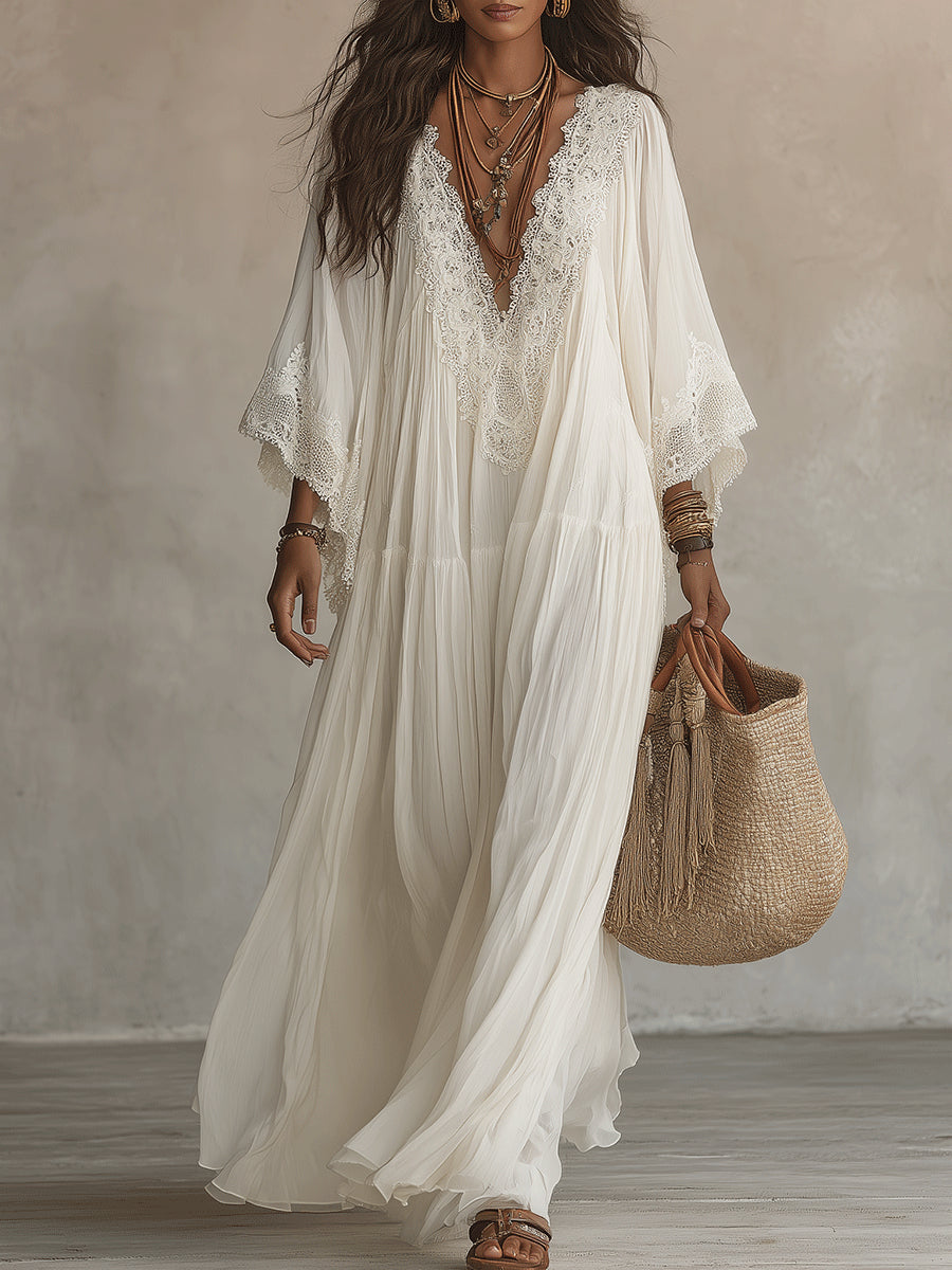 Adelaida | Abito lungo in chiffon