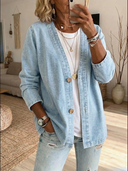 Daria - Denim Button Coat